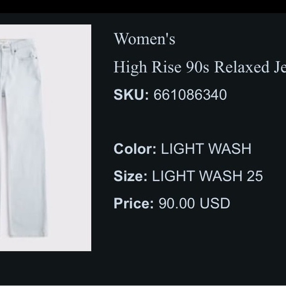 Abercrombie & Fitch Light Wash Straight Leg Jeans - Picture 4 of 4